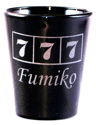 Gamblers Shot Glass Personalized with Name